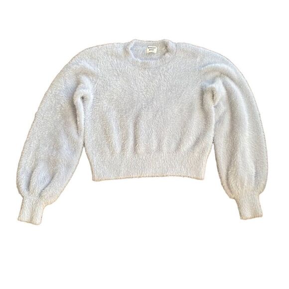 Sunday Best Aritzia Ramona Sweater Blue Small Fuzzy Soft - Picture 1 of 4